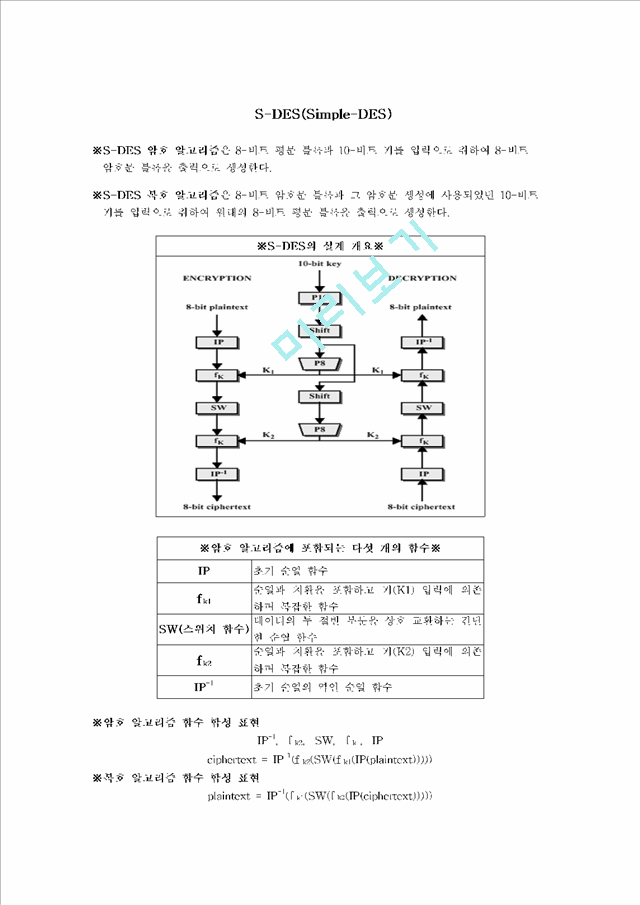 S-DES(Simple-DES)   (1 )