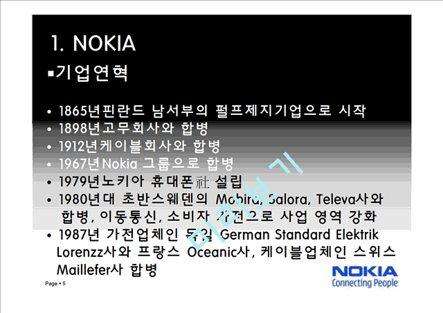 노키아국제마케팅전략,노키아마케팅전략,노키아한국실패와중국성공,NOKIA마케팅전략,NOKIA분석   (5 )