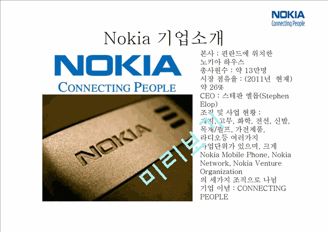 노키아기업분석,노키아마케팅전략,노키아혁신경영,NOKIA기업분석,NOKIA혁신경영   (4 )
